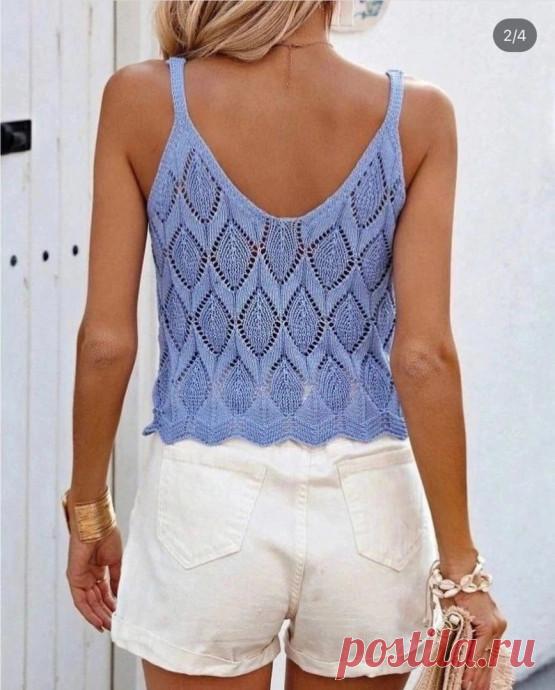 Топ-майка спицами