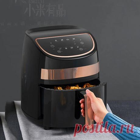 Deerma kz100 air fryer from xiaomi youpin 220v 1000w cubic touch screen design independent time and temperature partition circulating thermal cyclone dome heating tube for kitchen Sale - Banggood.com