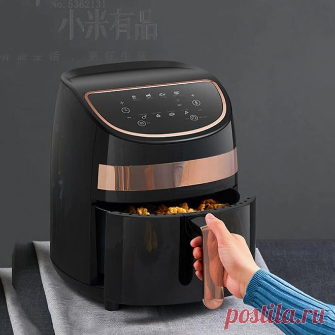 Deerma kz100 air fryer from xiaomi youpin 220v 1000w cubic touch screen design independent time and temperature partition circulating thermal cyclone dome heating tube for kitchen Sale - Banggood.com