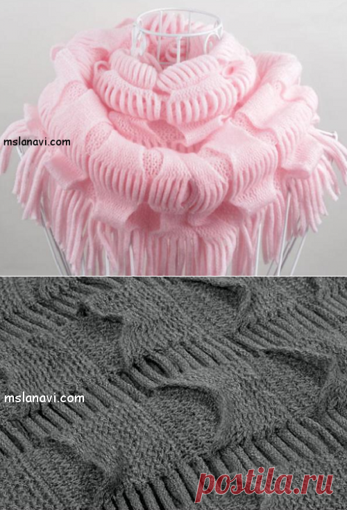 Модный снуд спицами - несколько новых идей | Вяжем с Лана Ви