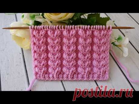 ПЫШНЫЙ КРАСИВЫЙ УЗОР ДЛЯ ШАПКИ | ОБЪЕМНЫЙ УЗОР СПИЦАМИ | КРАСИВЫЙ УЗОР ДЛЯ КАРДИГАНА ИЛИ СВИТЕРА