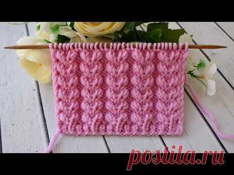 ПЫШНЫЙ КРАСИВЫЙ УЗОР ДЛЯ ШАПКИ | ОБЪЕМНЫЙ УЗОР СПИЦАМИ | КРАСИВЫЙ УЗОР ДЛЯ КАРДИГАНА ИЛИ СВИТЕРА