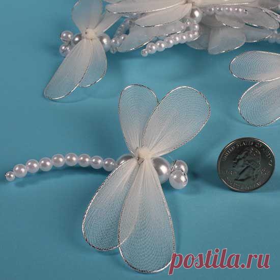Dragonflies – this is similar to the butterflies made with the tulle Dragonflies  this is similar to the butterflies made with the tulle