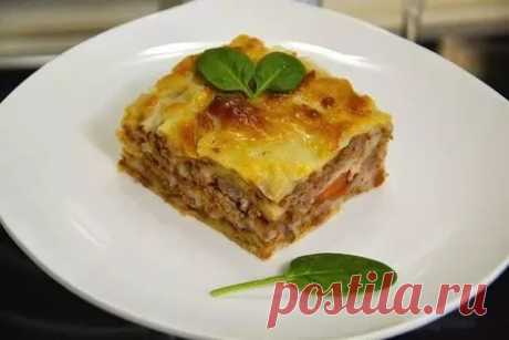 Быстрая лазанья из тонкого лаваша