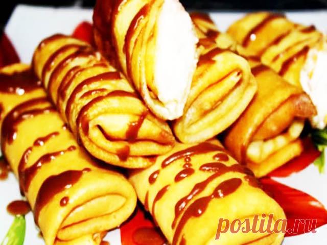 Блины с начинкой из творога – 8 вкусных пошаговых рецептов