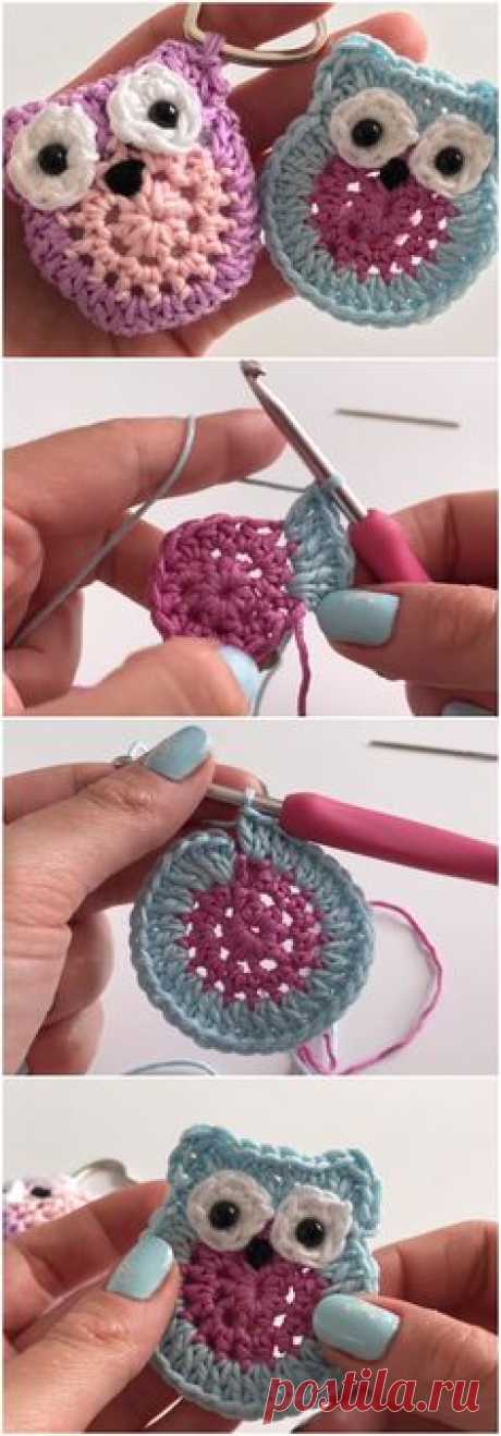 Crochet Simple Owl Applique