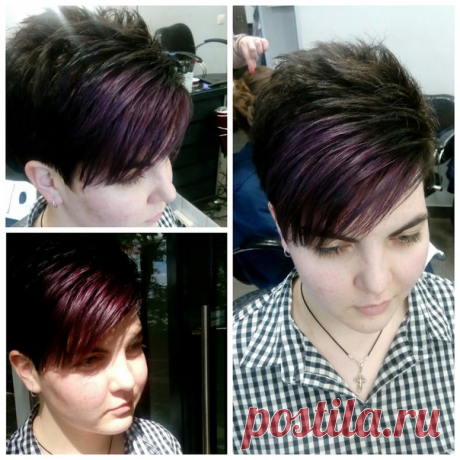 Юные👩 и креативные девушки👯, которые любят❤ выделяться из🎀 толпы, могут попробовать такую💇 стрижку. Свой акцент в виде🎨 окрашенной челки внесла💁 стилист Елена💎 Симонян м.Кузьминки