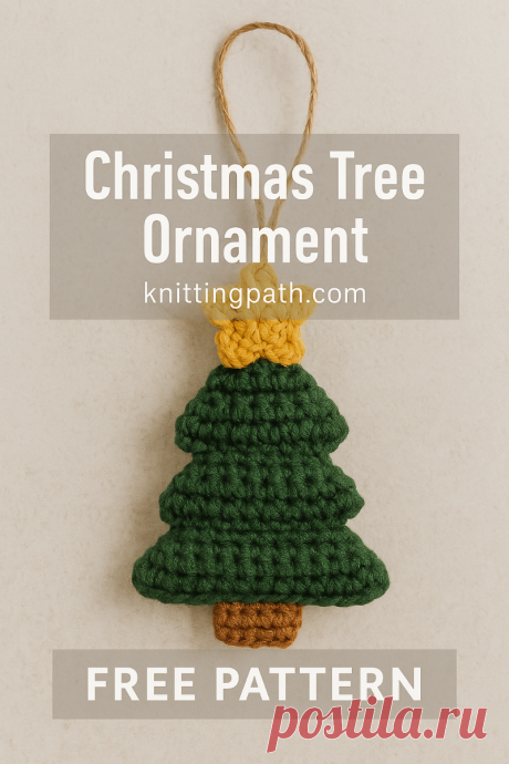 Christmas Tree Ornament Crochet Pattern (Free Pattern)