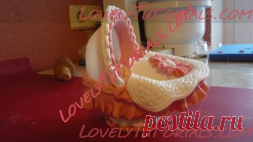 МК лепка "Колыбелька" -Crib cake topper step by step - Мастер-классы по украшению тортов Cake Decorating Tutorials (How To's) Tortas Paso a Paso