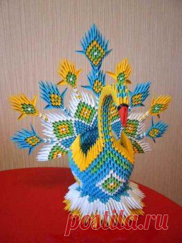 Модульное оригами «Царевна лебедь»