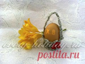 Корзинка для пасхальных яиц своими руками крючком
