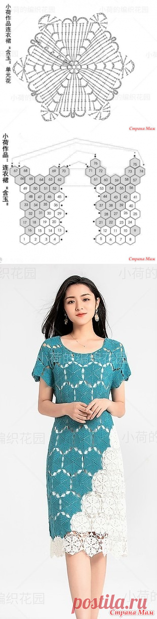 Платье Нефрит - Все в ажуре... (вязание крючком) - Страна Мам