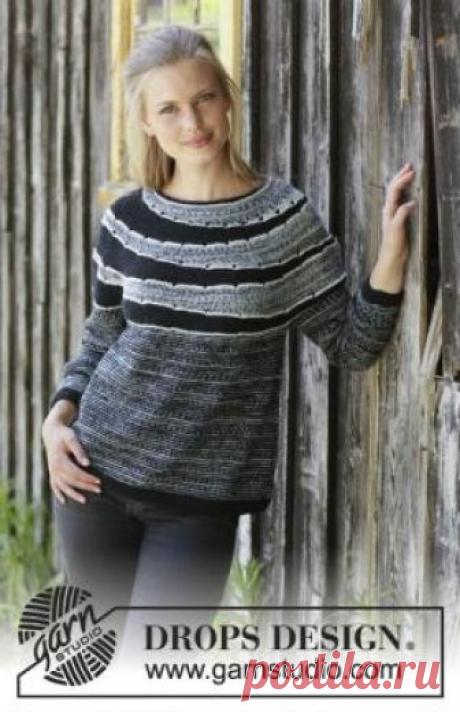 Свитер Исчезающие круги Потрясающая модел женского свитера, связанного на спицах 3.5 мм из тонкой пряжи на основе шерсти. Вязание модели начинается от воротника...