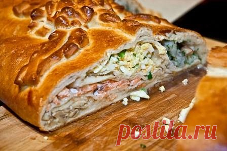 Рыбная кулебяка.