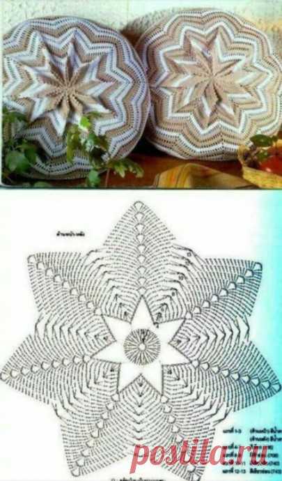 Декоративные подушечки крючком