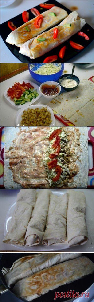 Как приготовить рецепт шаурмы с курицей - рецепт, ингридиенты и фотографии