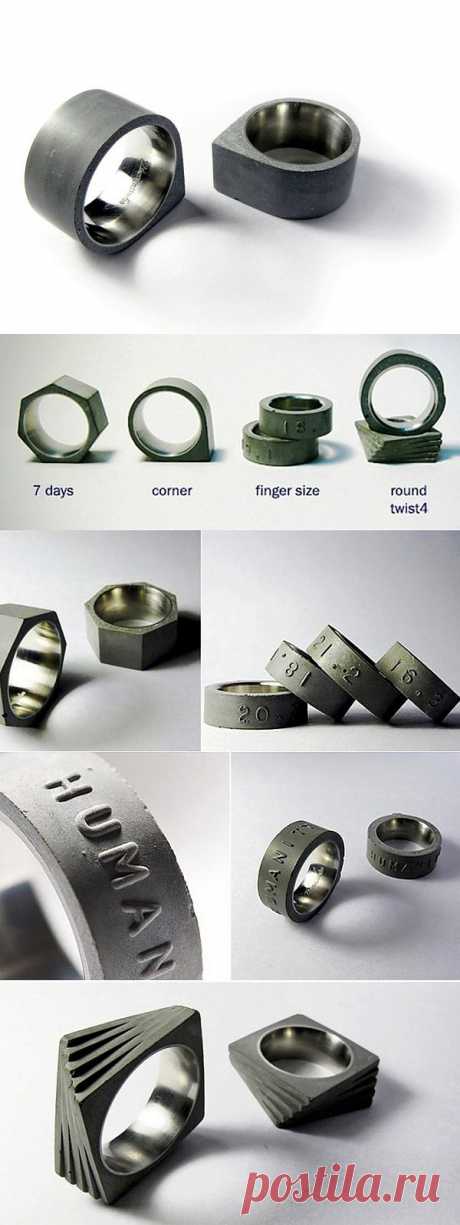 Брутальные кольца Concrete rings / Вещь / Модный сайт о стильной переделке одежды и интерьера
