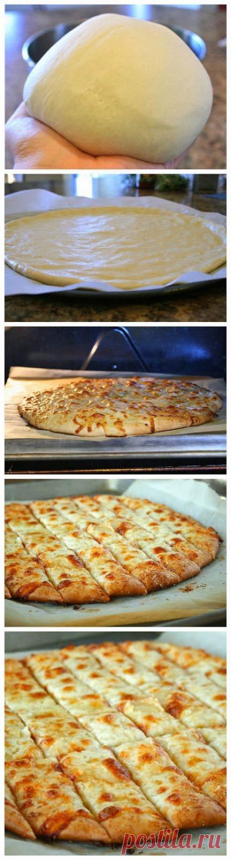 Fail-Proof Pizza Dough and Cheesy Garlic Bread Sticks ~ Freshdreamer