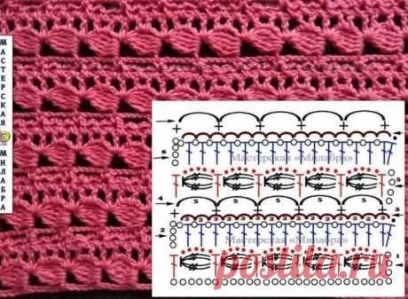12 узоров, которые пригодятся для вязания летних изделий. Незамыленные ажурные узоры крючком со схемами. | Вяжем вместе с Людмилой | Дзен
