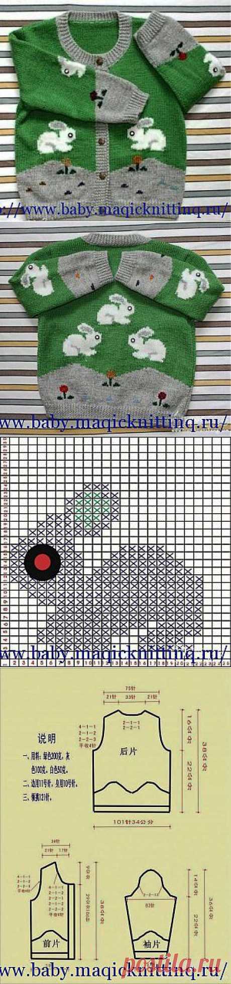 Вязание детских кофточек спицами