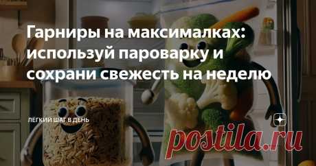Гарниры на максималках: используй пароварку и сохрани свежесть на неделю Статья автора «Лёгкий шаг в день» в Дзене ✍: Пароварка — настоящий помощник для тех, кто заботится о здоровье и фигуре.