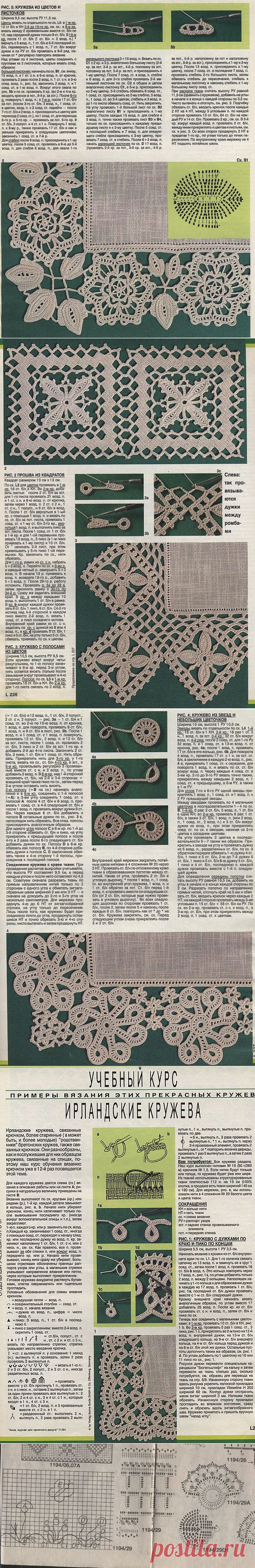УЧЕБНЫЙ КУРС ИРЛАНДСКОГО КРУЖЕВА