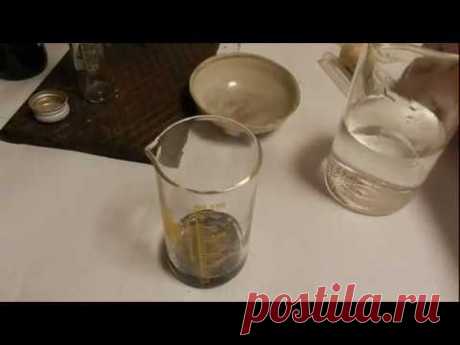 Химия из батарейки - Хлорид аммония - Хлорид олова(II) реактив на ионы золота
