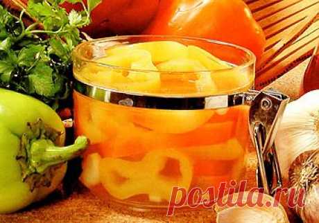 Рецепт приготовления маринованного перца на зиму - Овощи на зиму . 1001 ЕДА вкусные рецепты с фото!