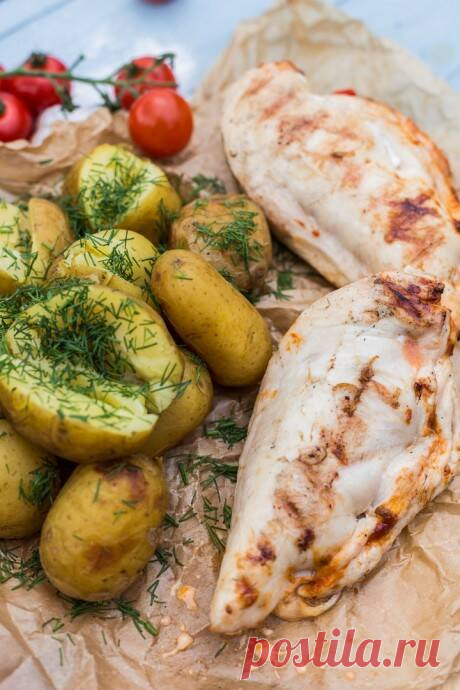 Фаршированные куриные грудки на гриле