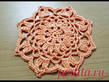 Crocheted  motif no  15 - YouTube