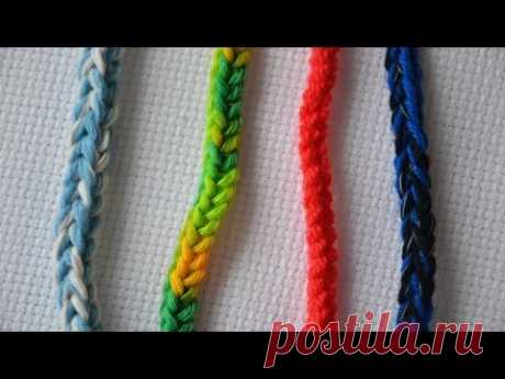 Как связать шнур крючком. Easy crocheted i-cord