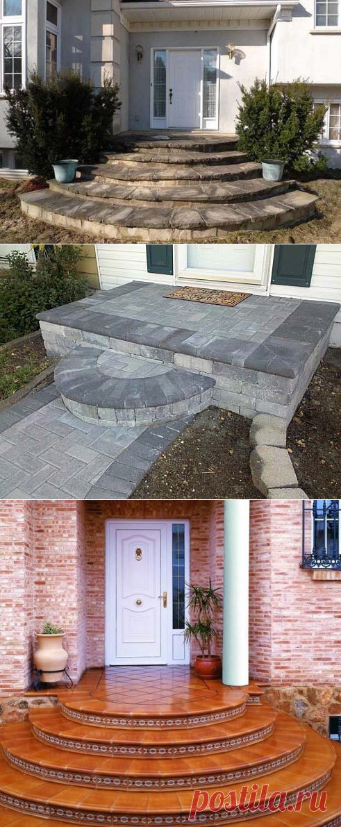 Дизайн ступенек вход в дом