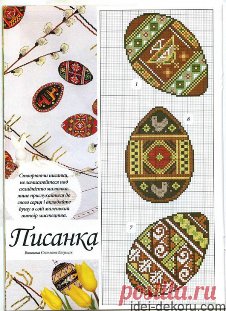 Великодні мінатюри: схеми вишивки та ідеї | Ідеї декору