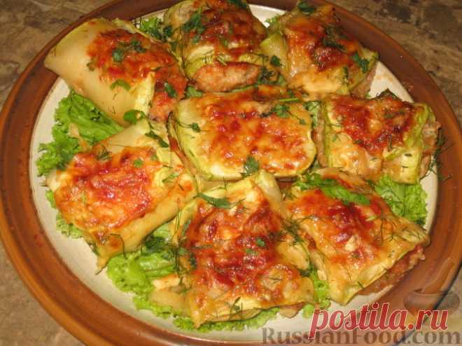 Рецепт: Рыба в кабачке на RussianFood.com