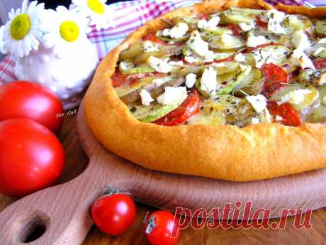 Томатная галета  с ветчиной и овощами