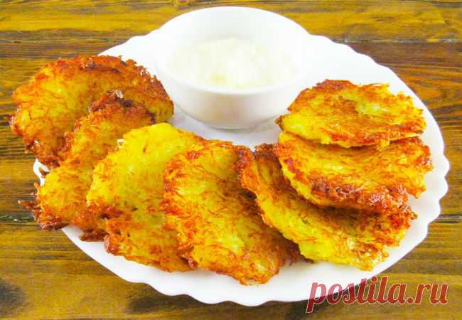 Правильные драники без яиц и муки: берем только картошку