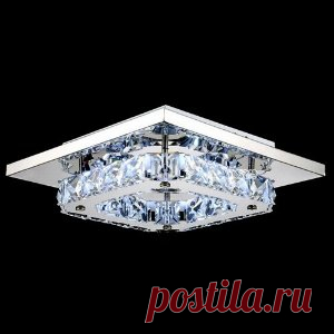 Lightinthebox® 8w White LED Crystal Flush Mount 1 Light Modern Transparent Electroplating Stainless Steel Hallway Dining Room Bedroom - - Amazon.com