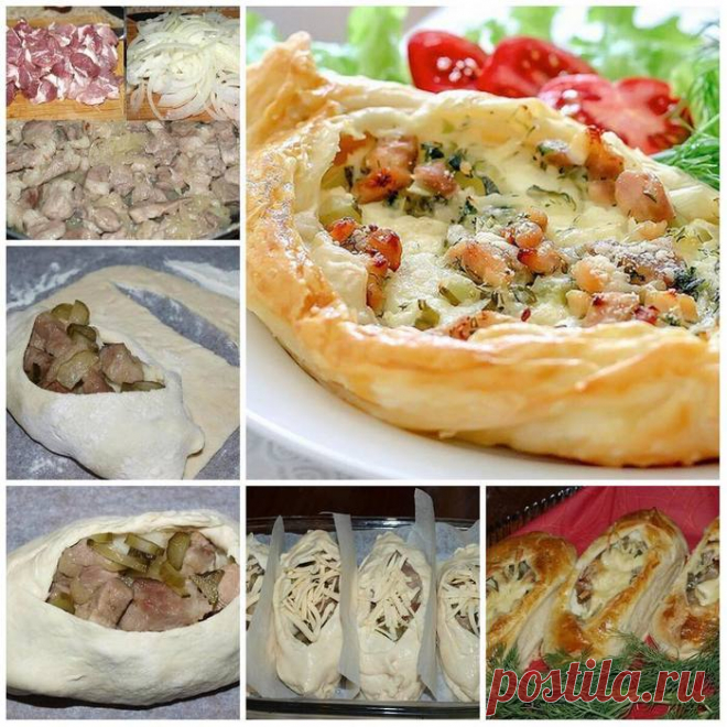 Лодочки из слоёного теста