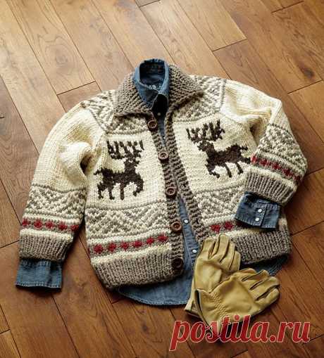 Ravelry: Cowichan куртка модель по Пьеро (Gosyo Co., Ltd)