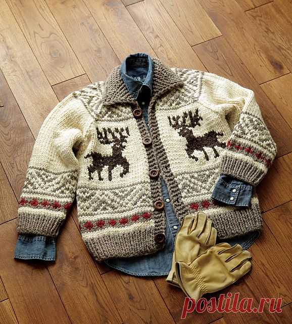 Ravelry: Cowichan куртка модель по Пьеро (Gosyo Co., Ltd)