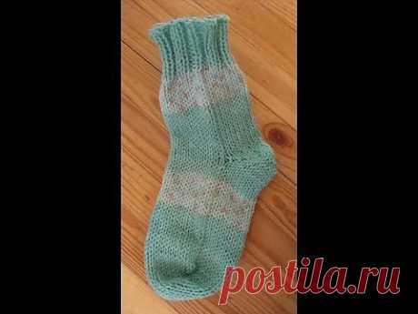 Вязание носков на двух спицах без шва. Мастер-класс. | razpetelka.ru