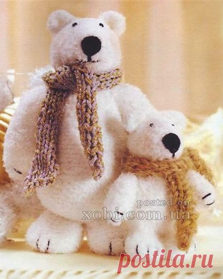 белые медведи вязаные крючком