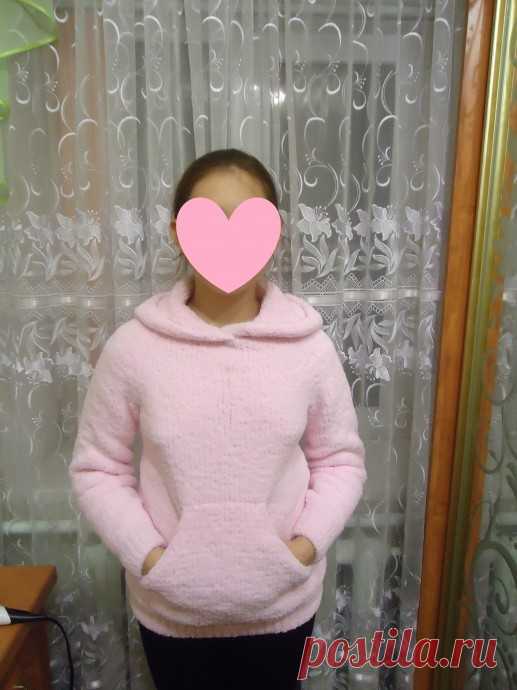 Первый опыт вязания из плюшевой пряжи