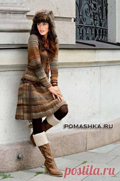 Коричневое платье