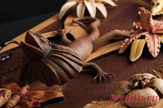 Деревянная резьба "по торцам" (трафик)