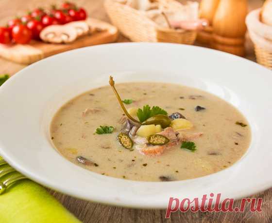 СЛИВОЧНЫЙ ГРИБНОЙ СУП С КУРИЦЕЙ