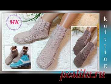 ‼️ Майстер-клас! Безшовні шкарпетки на двох спицях 💥