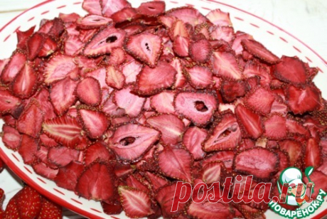Клубничный порошок из клубничных чипсов – кулинарный рецепт