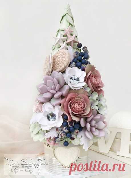 Цветущие елочки из полимерной глины Clay Craft by Deco