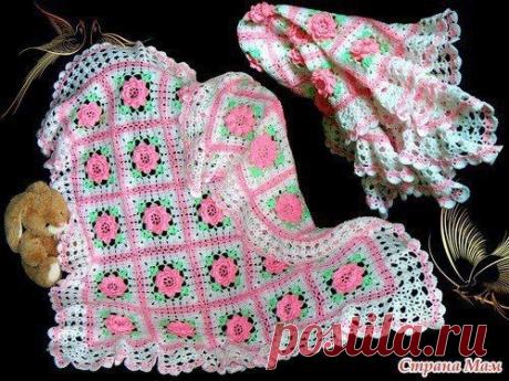 Нежный детский плед